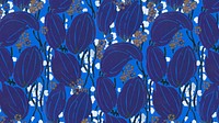 Wildflower pattern computer wallpaper, art deco 4k background