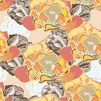 Feminine seamless pattern background, flower art deco vector
