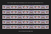 Abstract pattern brush vector, vintage art deco, compatible with AI