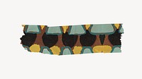Abstract patterned washi tape sticker, art deco psd