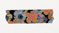 Aesthetic flower washi tape clipart, art deco