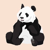 Panda, chinese animal illustration clipart vector