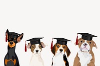 Smart dogs, education illustration vector