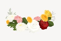 Spring flowers, centerpiece wedding decoration vector