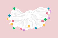 Handkerchief with colorful cotton balls vector