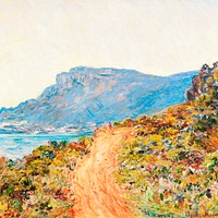 Corniche near Monaco, Monet's artwork background