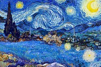 Starry Night background, Van Gogh's artwork remixed by rawpixel psd