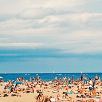 Summer beach background,  sea travel