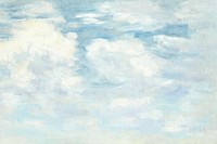 Cloudy sky background, vintage illustration remixed by rawpixel