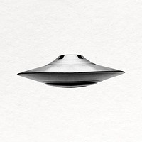 UFO collage element, Unidentified Flying Object vector