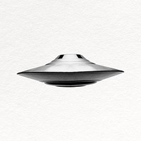 UFO collage element, Unidentified Flying Object