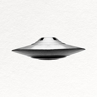 UFO collage element, Unidentified Flying Object psd