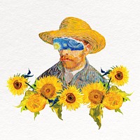 Van Gogh collage element, vintage artwork remixed by rawpixel psd