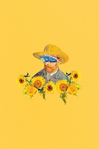 Van Gogh background, sunflower remixed by rawpixel