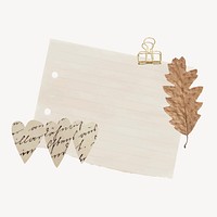 Note paper background, stationery design vector