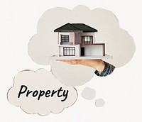 Property speech bubble, real estate image