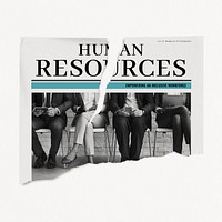 Human resources newspaper, business image 