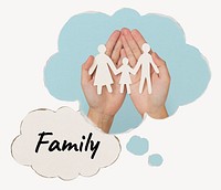 Planning for family, speech bubble frame