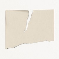Ripped paper mockup, beige realistic design psd