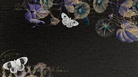 Flowers and butterflies desktop wallpaper, ephemera background