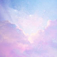 Purple glittery sky background, aesthetic lo-fi design 