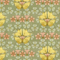 Vintage flower pattern background, famous Maurice Pillard Verneuil artwork remixed by rawpixel vector