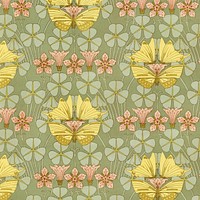 Vintage flower pattern background, famous Maurice Pillard Verneuil artwork remixed by rawpixel