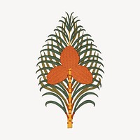 Exotic plant sticker, botanical illustration vector