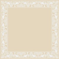 Beige nature frame background, art deco pattern vector, Maurice Pillard Verneuil artwork remixed by rawpixel