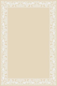 Beige nature frame background, art deco pattern vector, Maurice Pillard Verneuil artwork remixed by rawpixel