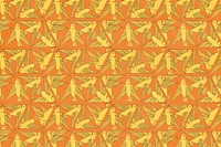 Triangle bird pattern background, vintage animal, Maurice Pillard Verneuil artwork remixed by rawpixel psd