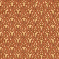 Brown goat pattern background, Maurice Pillard Verneuil artwork remixed by rawpixel psd