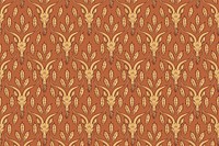 Brown goat pattern background, Maurice Pillard Verneuil artwork remixed by rawpixel psd