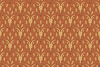 Brown goat pattern background, Maurice Pillard Verneuil artwork remixed by rawpixel