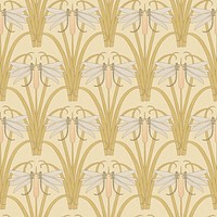 Maurice&rsquo;s dragonfly pattern background, vintage insect, famous artwork remixed by rawpixel psd