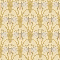 Maurice’s dragonfly pattern background, vintage insect, famous artwork remixed by rawpixel psd