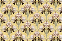 Bird, flower pattern background, vintage nature, Maurice Pillard Verneuil artwork remixed by rawpixel