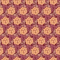 Vintage flower pattern background, Maurice Pillard Verneuil artwork remixed by rawpixel psd