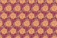 Vintage flower pattern background, Maurice Pillard Verneuil artwork remixed by rawpixel