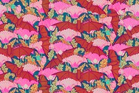 Colorful bat pattern background, vintage animal, Maurice Pillard Verneuil artwork remixed by rawpixel