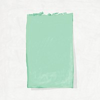 Green ripped paper, aesthetic stationery doodle collage element psd