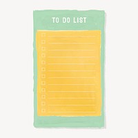 To do list, aesthetic stationery doodle collage element vector