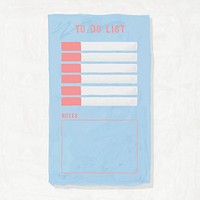 To do list, aesthetic stationery doodle collage element psd