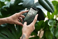 Plant shop 50% off discount social media advertisement