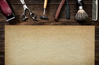 Vintage barber paper jobs and career concept