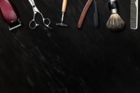 Barber wallpaper, black marble background