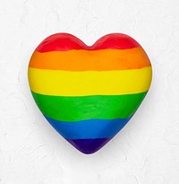 LGBTQ+ pride heart plasticine clay DIY element