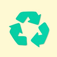 Recycle symbol paper mockup psd environment hand craft element