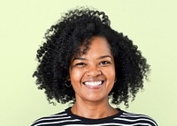 Smiling African young woman, face portrait