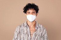 Latin man wearing face mask in the new normal